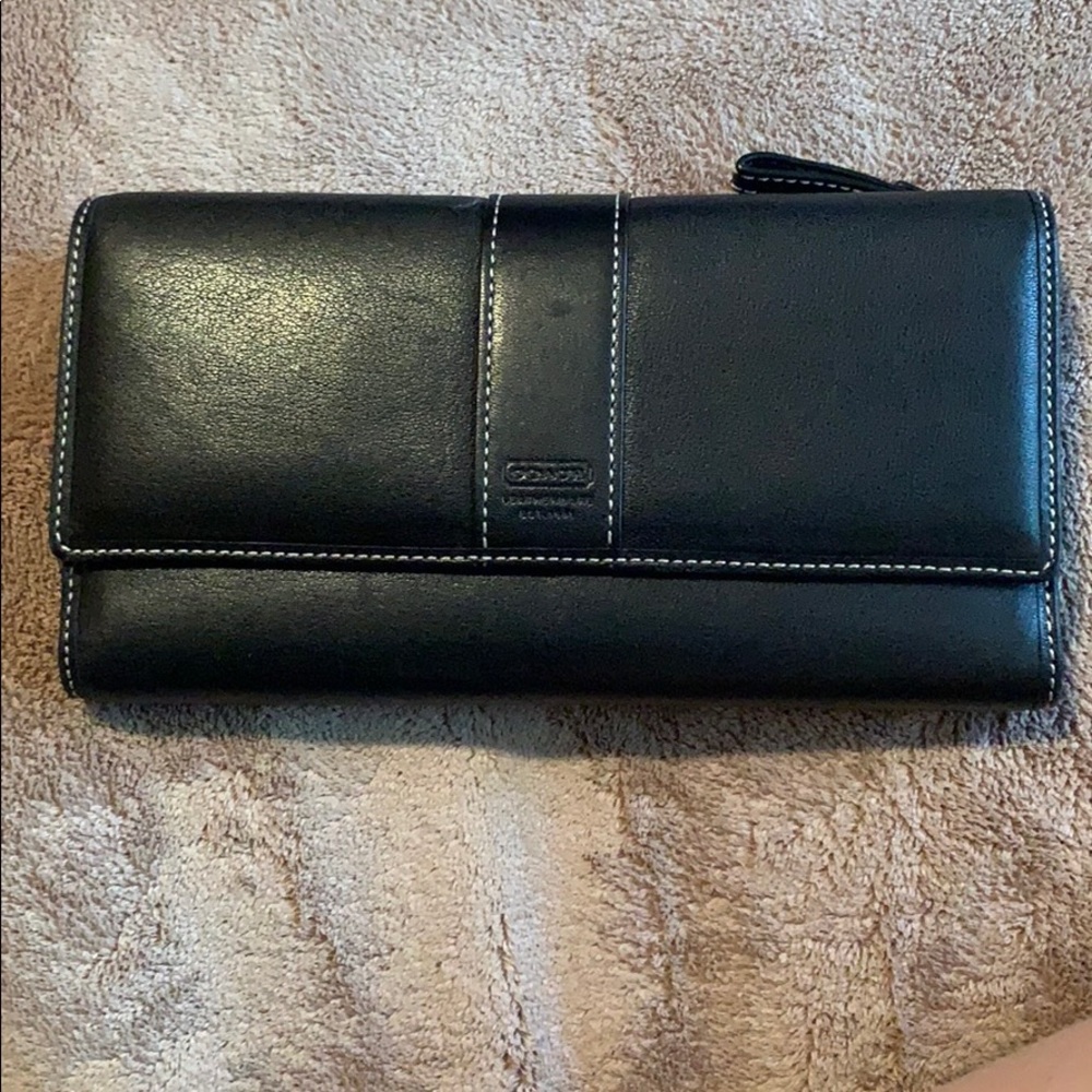 Gently used leather Coach wallet